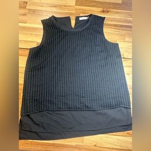 Calvin Klein Women’s Black Sleeveless Top| Size L
